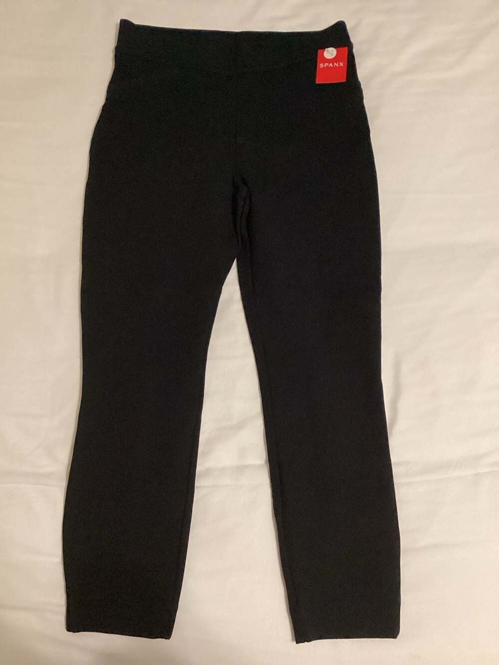SPANX Black Straight-Leg Knit Pants